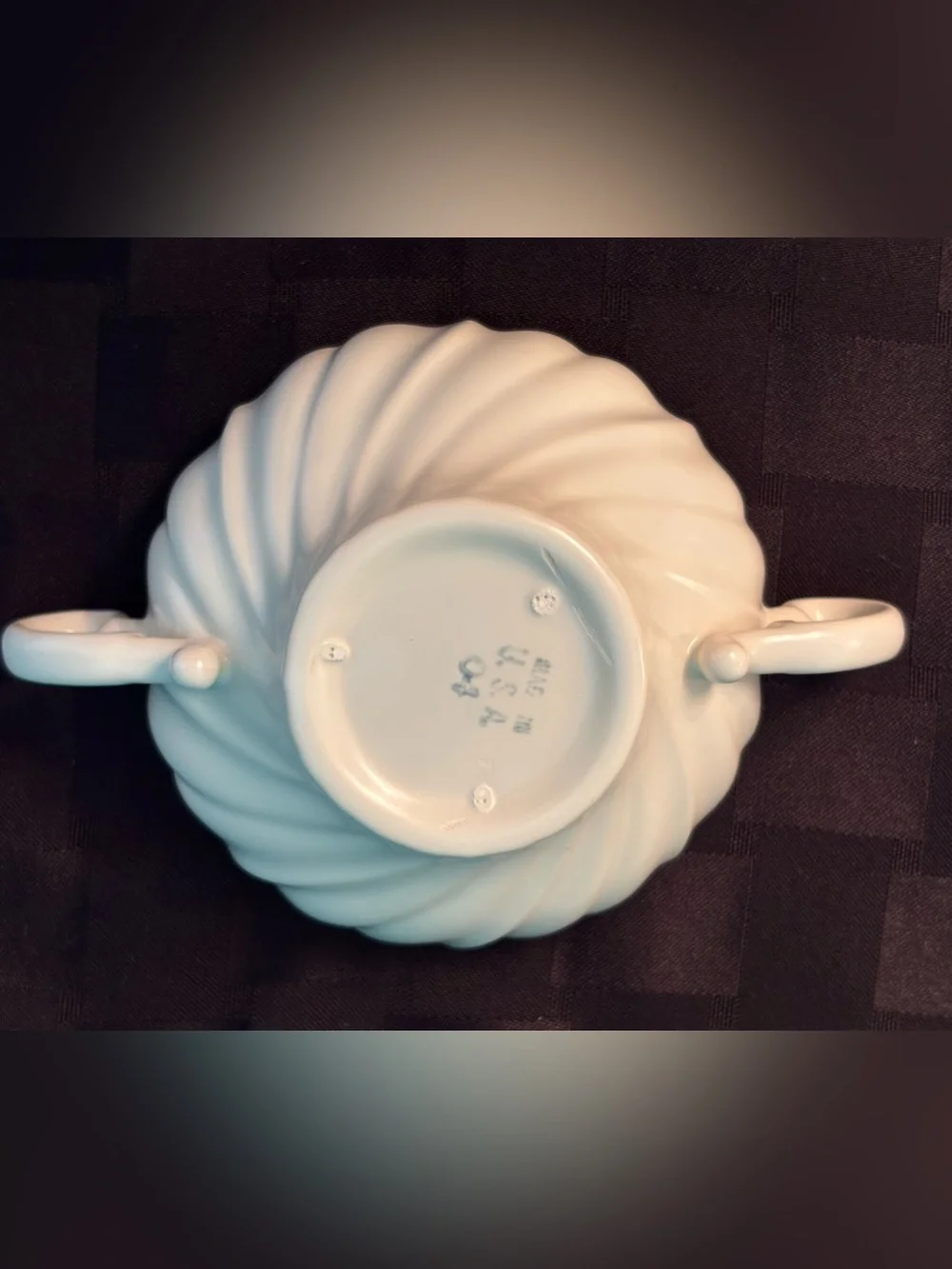 Vintage Franciscan Coronado Matte Off‑White Cream Soup Bowl & Saucer Set
